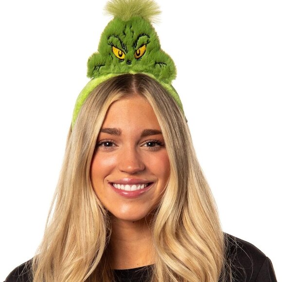 Grinch Costume Headband Fabric Cosplay Holiday Party Accessory - Picture 2 of 5
